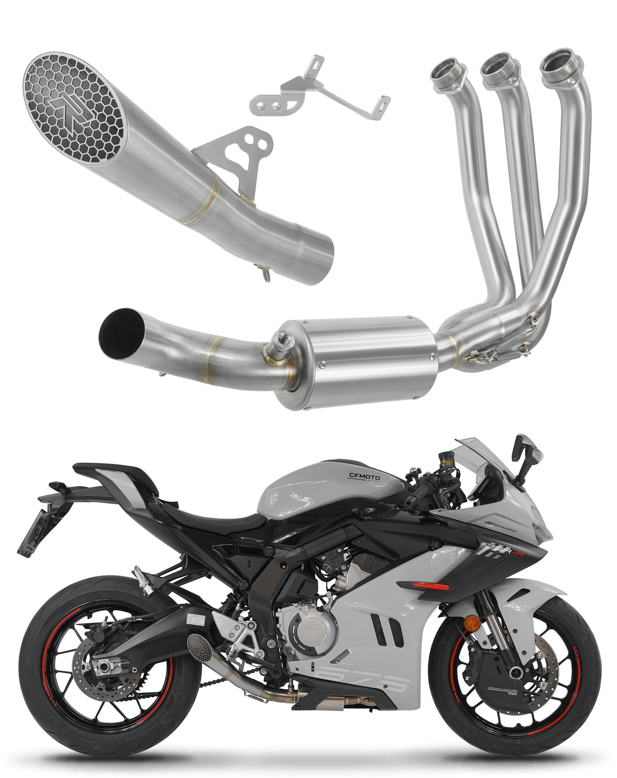 Dominator full exhaust system GP3 for CF MOTO 675 SR-R 2024-2026 (race use)