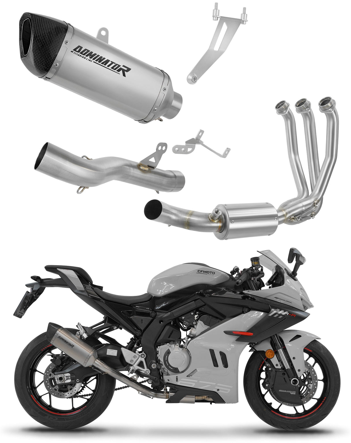 Dominator full exhaust system HP6 for CF MOTO 675 SR-R 2024-2026 (race use)