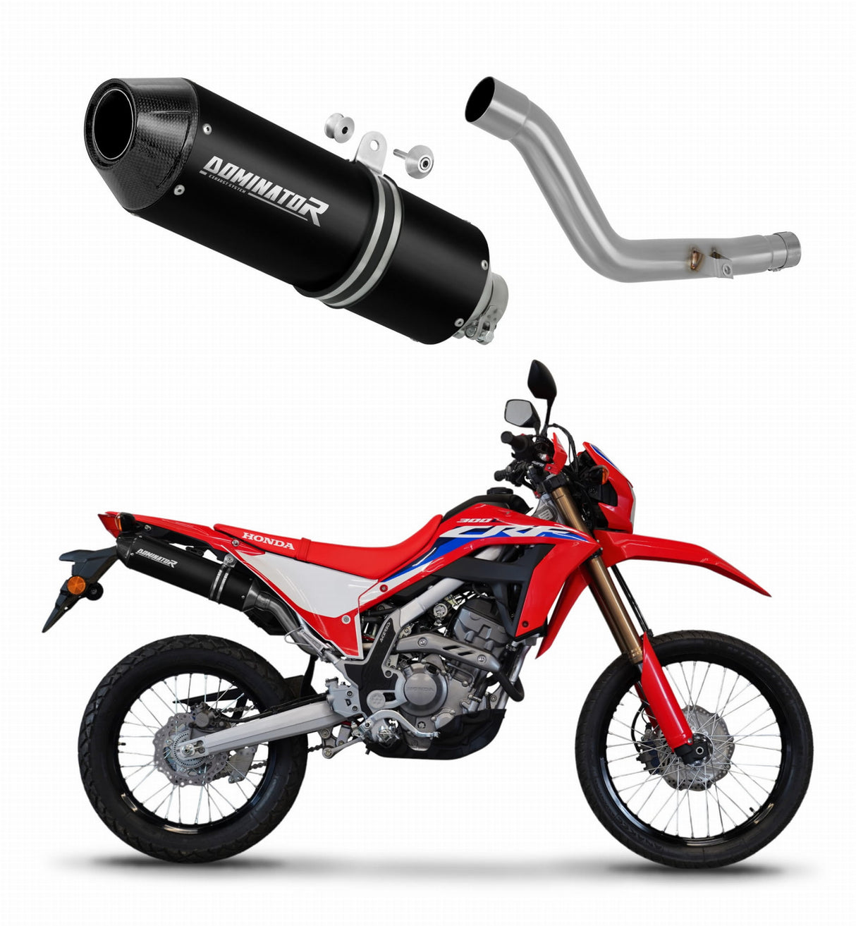 Honda CRF 300L / Rally 2021 - 2023 Exhaust Silencer Muffler MX2 BLACK + dB killer 20 m.
