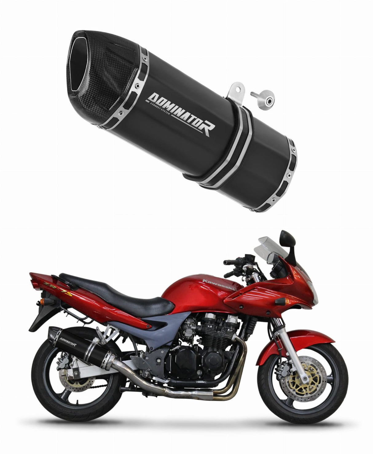Kawasaki ZR7 / ZR7S 1999 - 2004 Exhaust Silencer Muffler HP1 BLACK + dB killer 19 m.