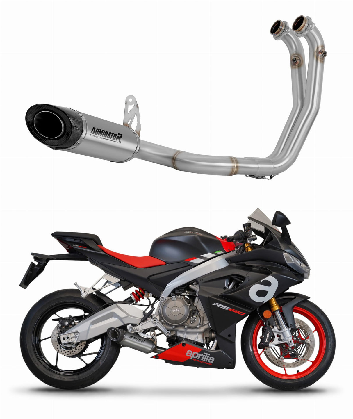 Aprilia RS 660 2020 - 2024 Full Exhaust System Silencer Titanium HP8 + dB killer medium 20 m.