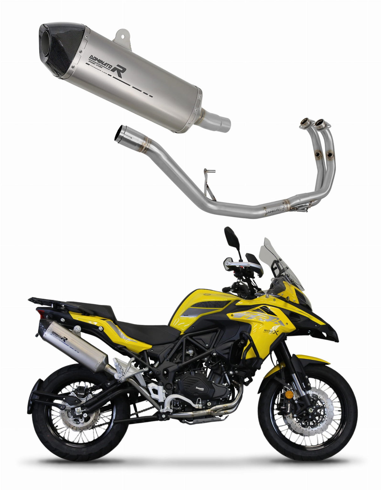 Benelli TRK 502 X 2018 - 2021 Full Exhaust System Silencer Titanium HP7 + dB killer medium 20 m.