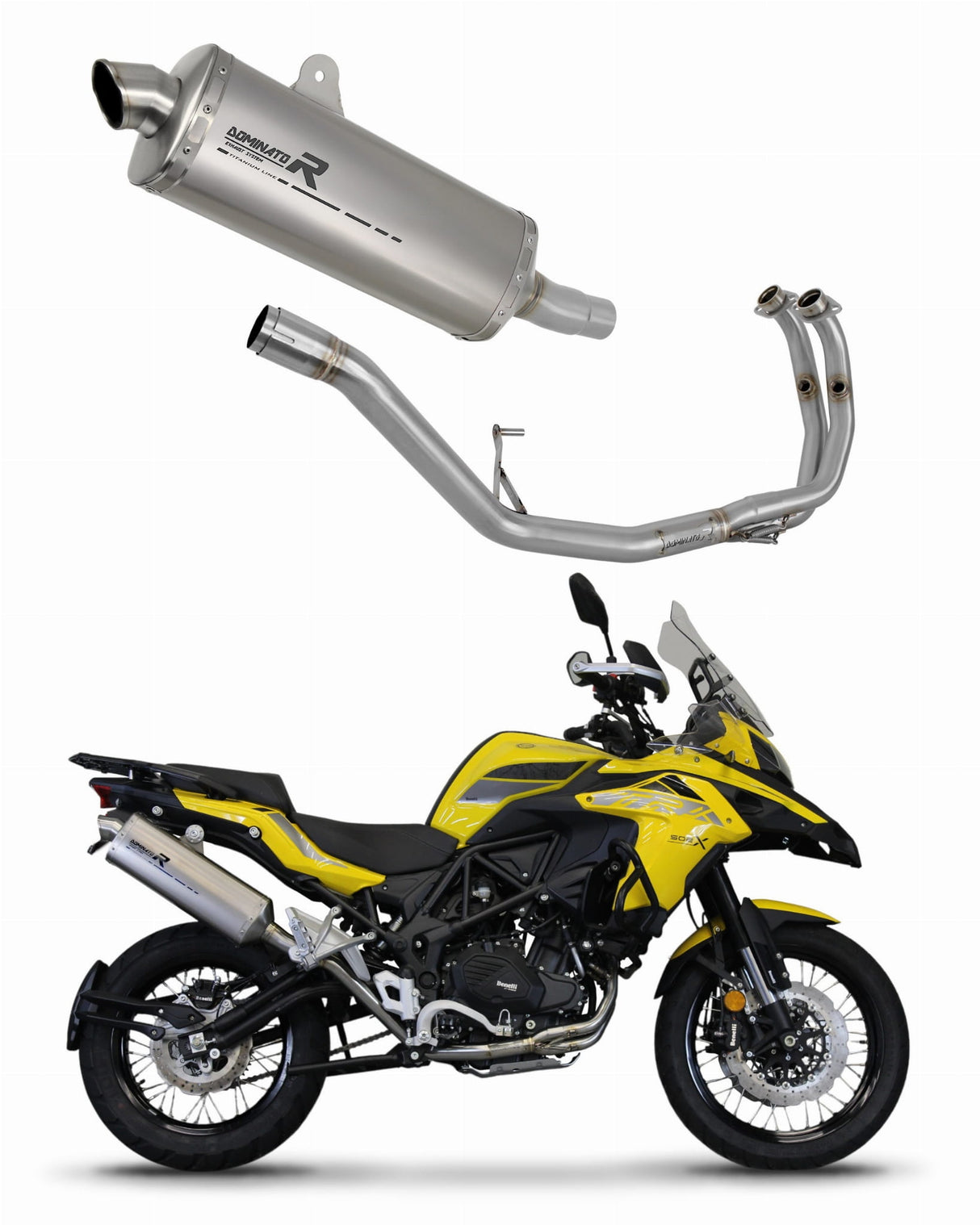 Benelli TRK 502 X 2022 - 2023 Full Exhaust System Silencer Titanium P7 + dB killer medium 20 m.