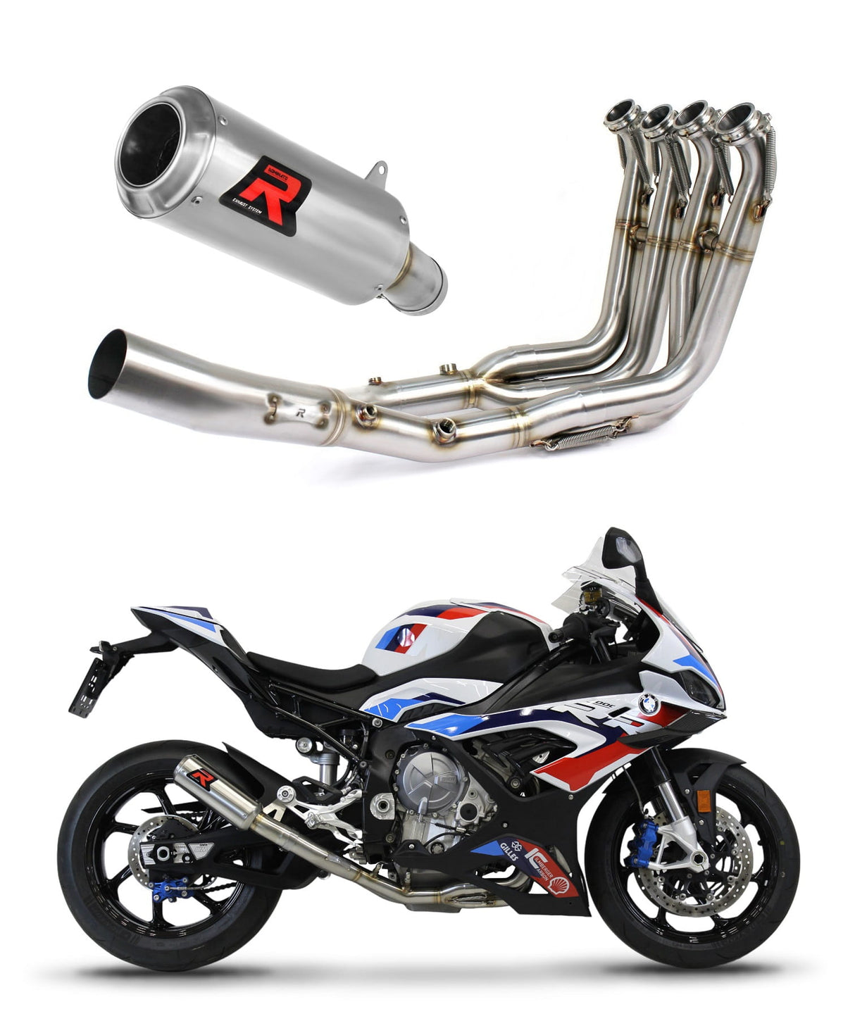 BMW M1000RR 2021 - 2022 Full Exhaust System Collector Silencer GP + dB killer medium 20 m.