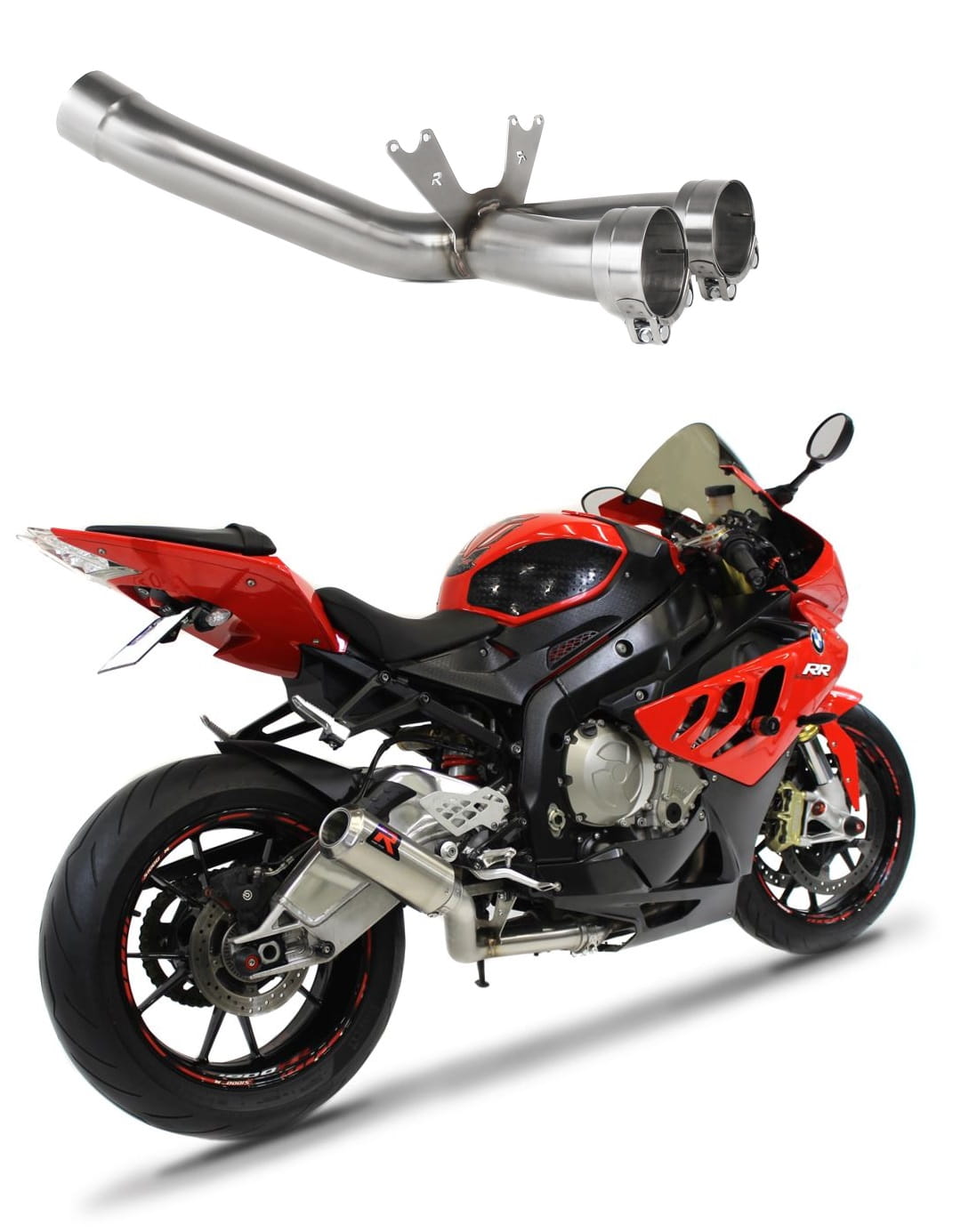 Dominator decat / link pipe for S1000RR Cat Eliminator 2009-2011 (race use)