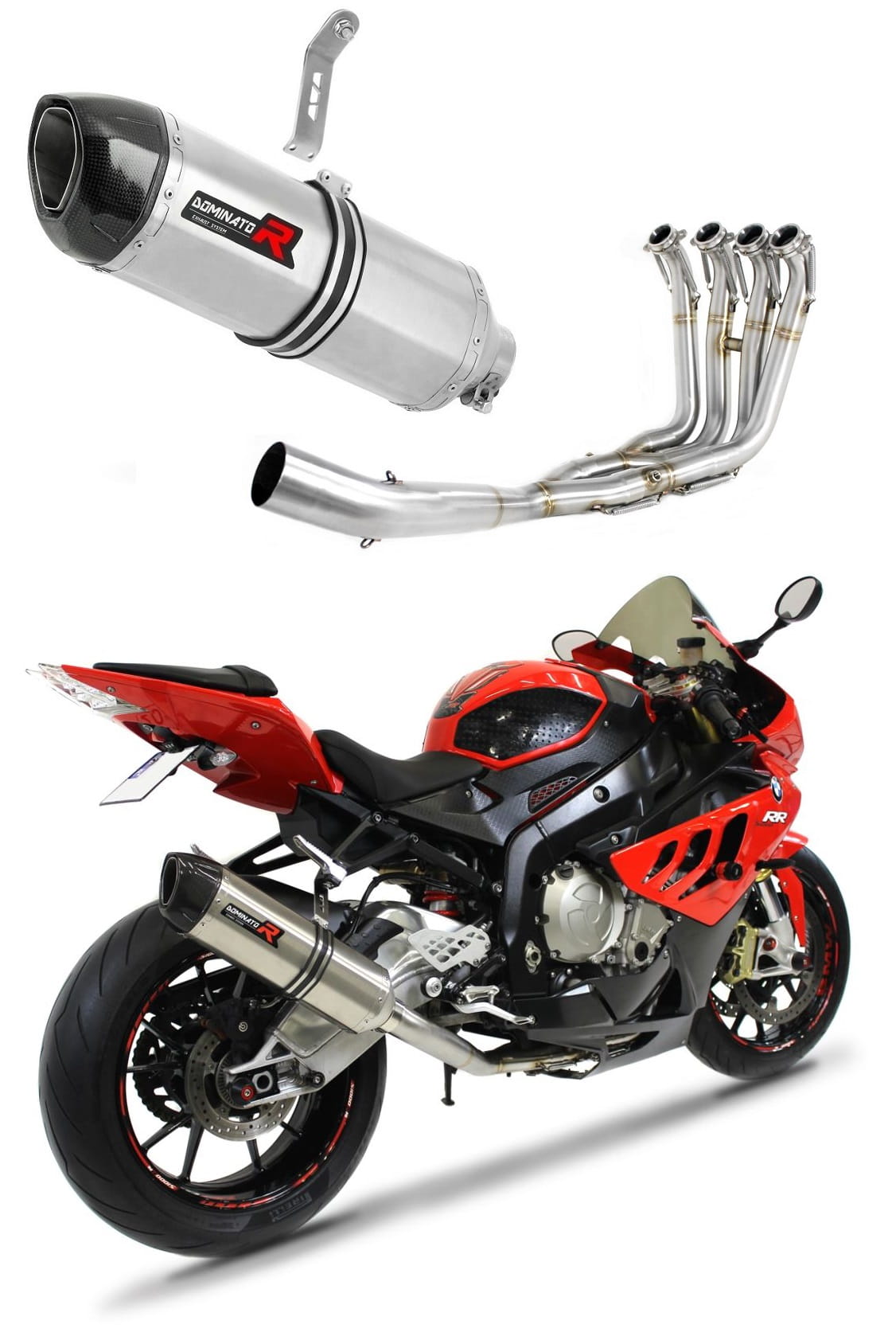 BMW S1000RR 2015 - 2016 Full Exhaust System Collector Silencer HP1 + dB killer medium 20 m.