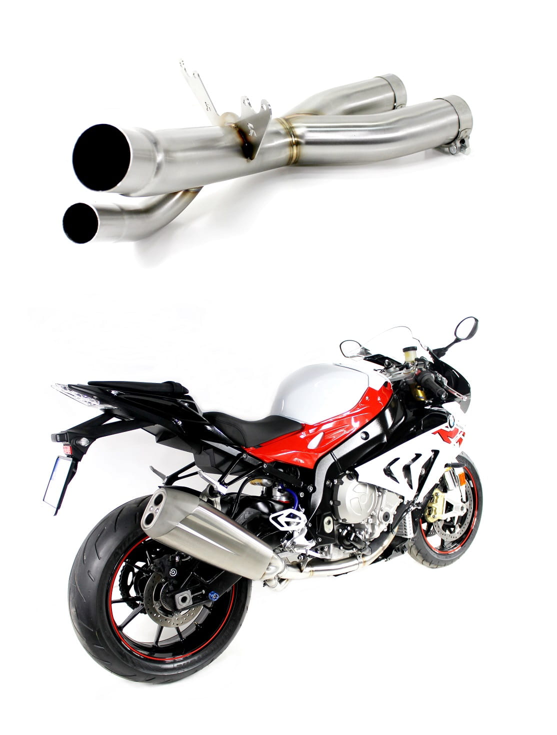 Dominator decat / link pipe for S1000RR Cat Eliminator 2017-2018 (race use)