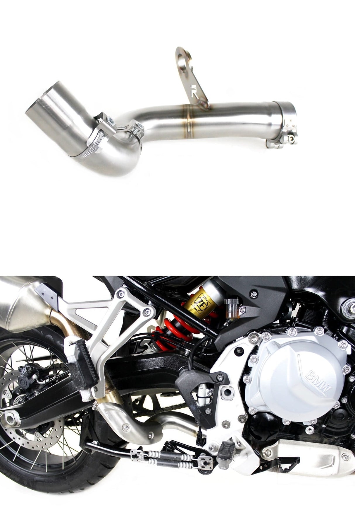 Dominator decat / link pipe for F850GS Cat Eliminator 2016-2020 (race use)