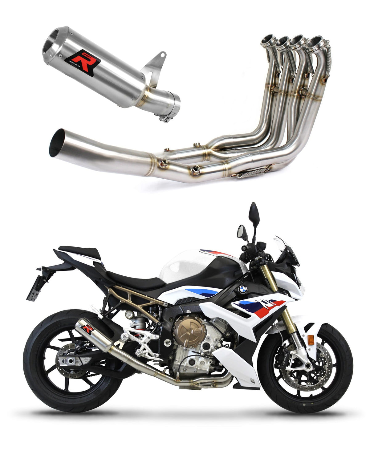 BMW S1000R 2021 - 2023 Full Exhaust System Collector Silencer GP + dB killer medium 20 m.