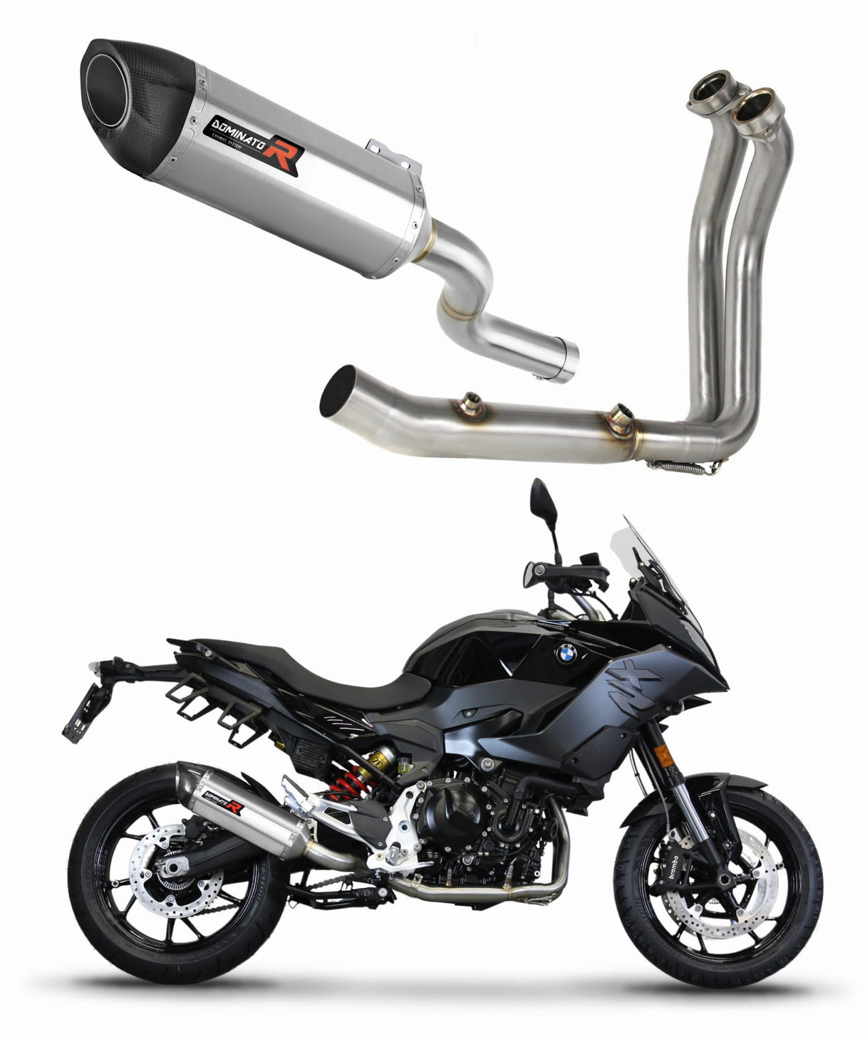 BMW F900XR 2020 - 2023 Full Exhaust System Collector Silencer HP5 + dB killer medium 20 m.