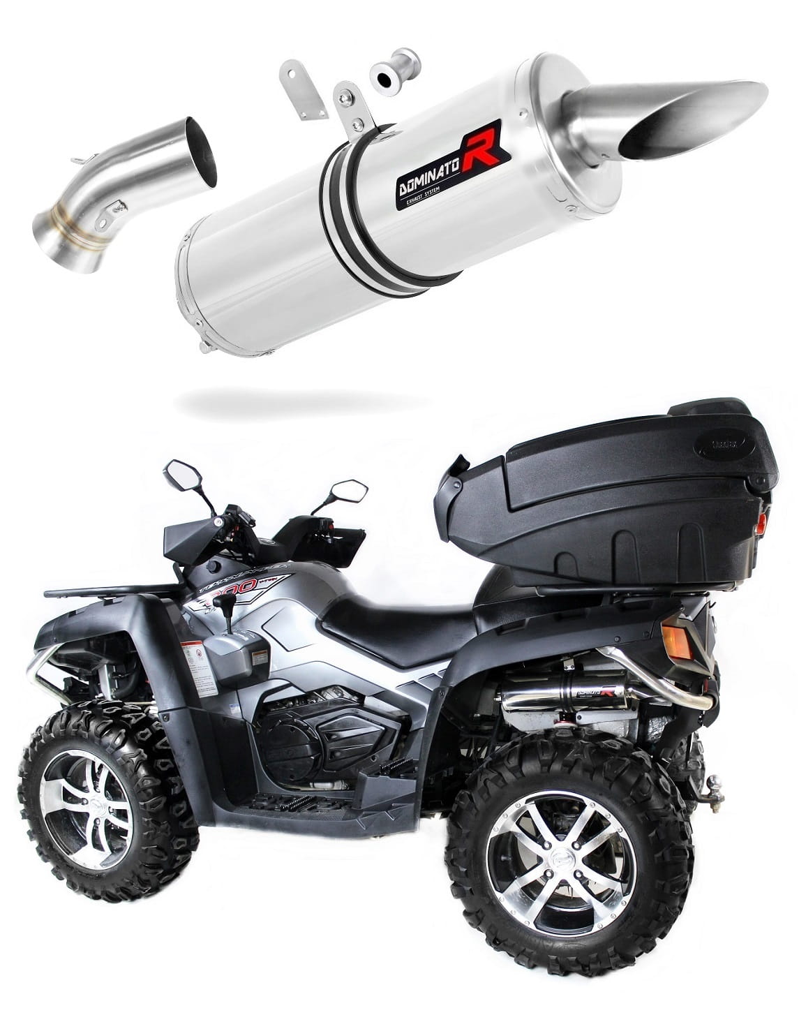 Cf moto X8 Terralander 800 V Twin 2012 - 2016 Exhaust Silencer Muffler ST + dB killer medium 20 m.