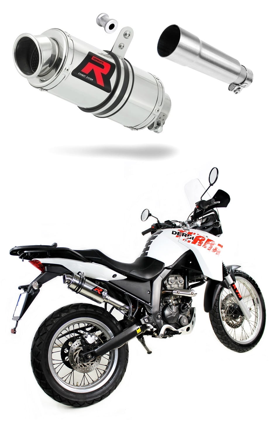 Derbi Terra Adventure 125 2008 - 2015 Exhaust Silencer Muffler GP1 + dB killer medium 20 m.