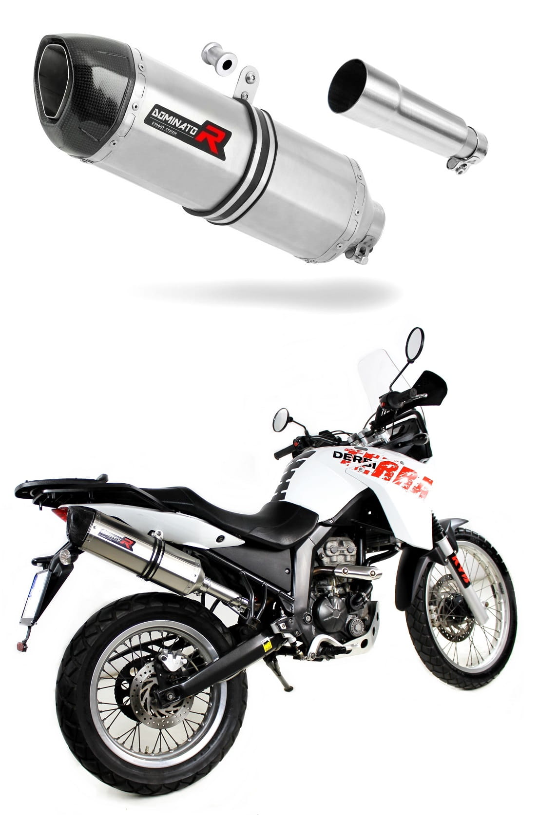 Derbi Terra Adventure 125 2008 - 2015 Exhaust Silencer Muffler HP1 + dB killer medium 20 m.