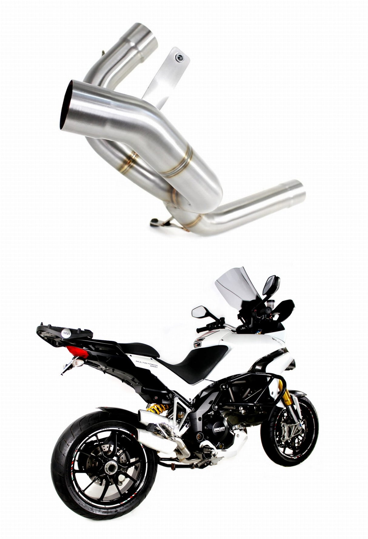 Dominator decat / link pipe for MULTISTRADA 1200 Cat Eliminator 2010-2014 (race use)