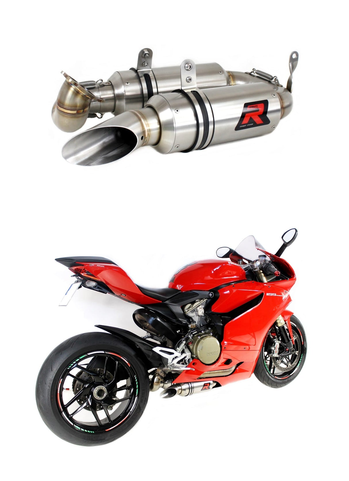 Ducati PANIGALE 1199 2012 - 2014 Exhaust Silencer Muffler + dB killer medium 20 m.