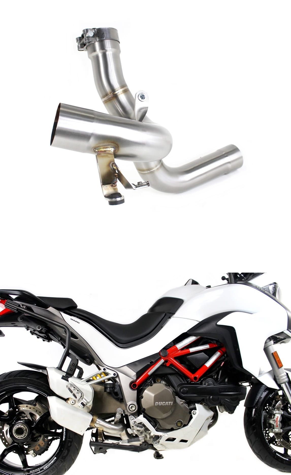 Dominator decat / link pipe for MTS 1200 / 1200 S MULTISTRADA Cat Eliminator 2015-2017 (race use)