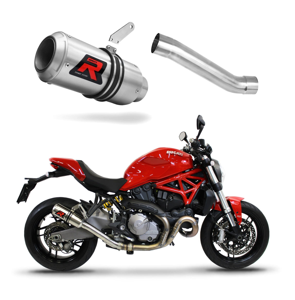 Ducati MONSTER 821 2018 - 2021 Exhaust Silencer Muffler GP + dB killer medium 20 m.