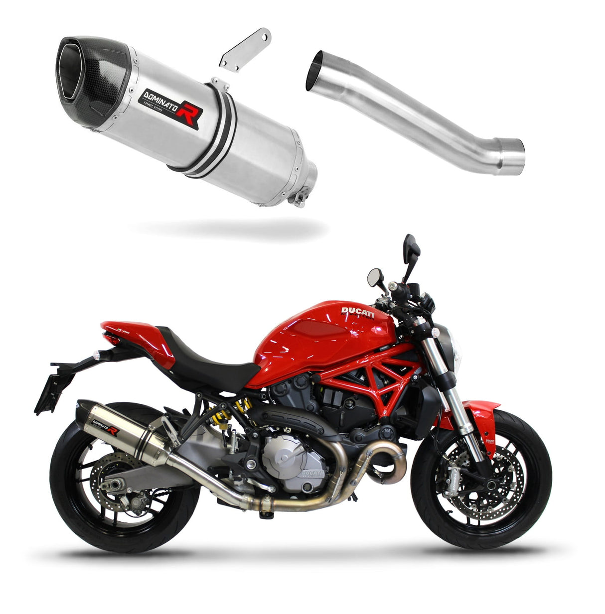 Ducati MONSTER 821 2018 - 2021 Exhaust Silencer Muffler HP1 + dB killer medium 20 m.