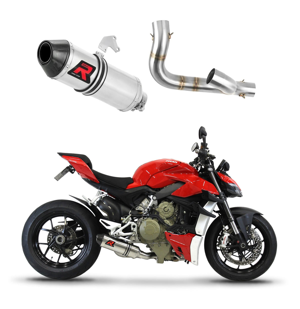 Ducati STREETFIGHTER V4 2019 - 2023 Exhaust Silencer Muffler HP3 + dB killer medium 20 m.