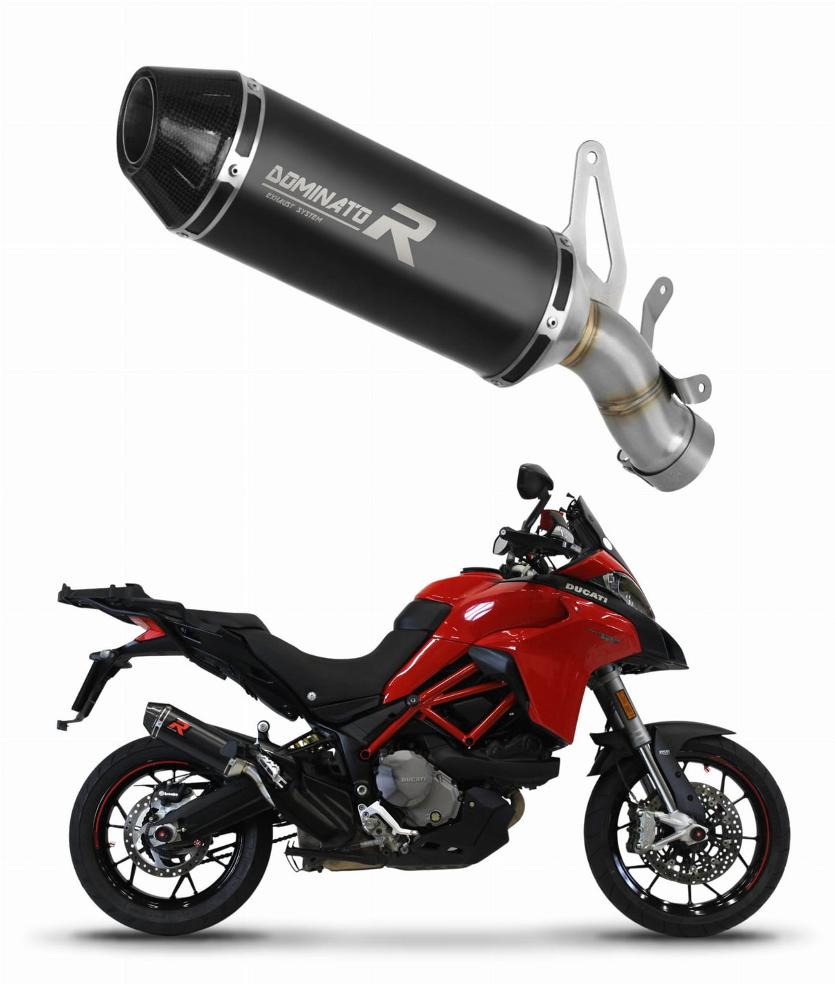 Ducati Multistrada 1260 Enduro 2019 - 2020 Exhaust Silencer Muffler HP3 BLACK + dB killer medium 20 m.