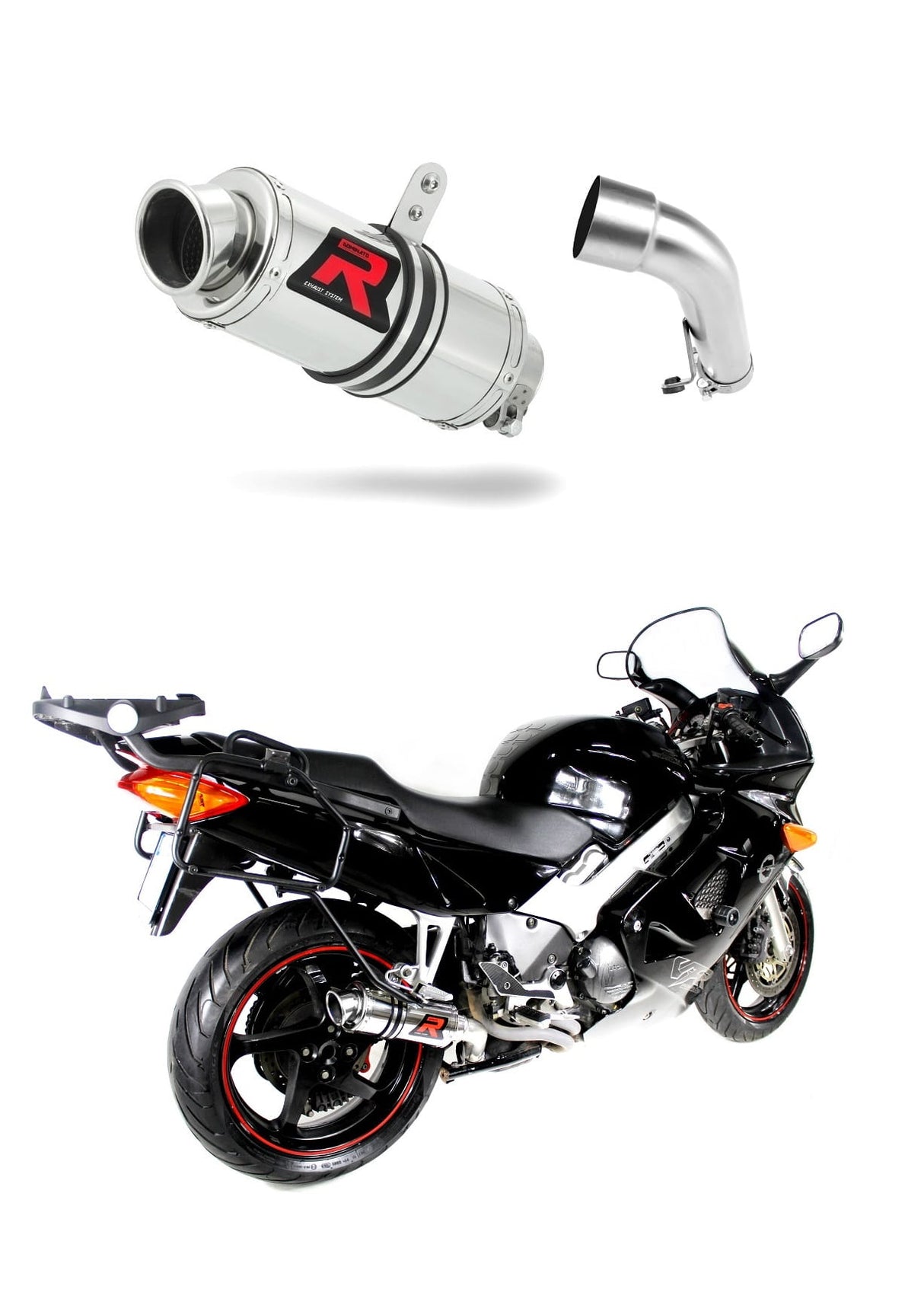 Honda VFR 800 Fi 1998 - 2001 Exhaust Silencer Muffler GP1 + dB killer medium 19 m.