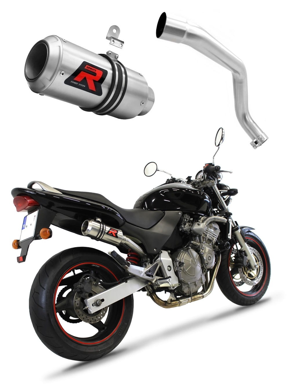 Honda CB 600F HORNET 1998 - 2002 Exhaust Silencer Muffler GP + dB killer medium 19 m.