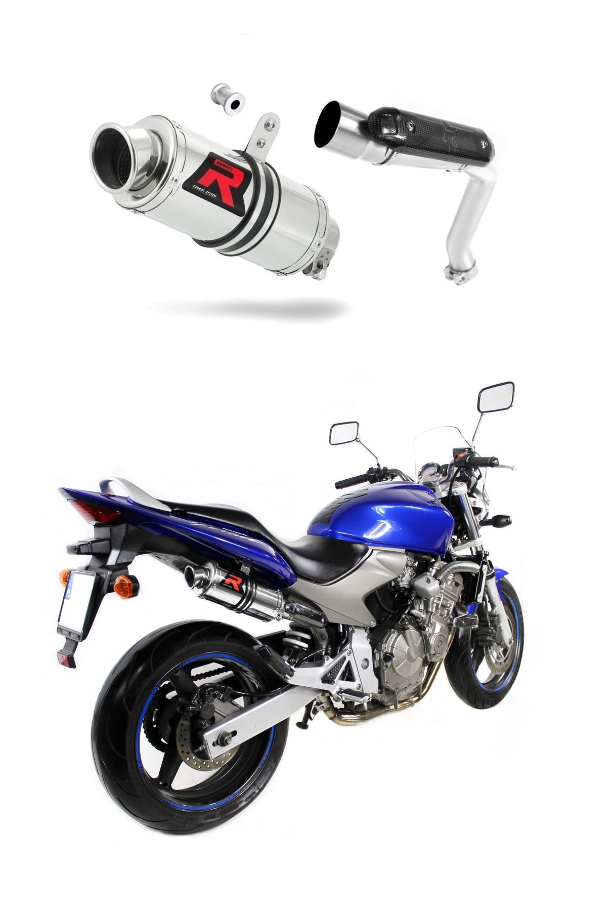 Honda CB 600F HORNET 2003 - 2006 Exhaust Silencer Muffler GP1 + dB killer medium 20 m.