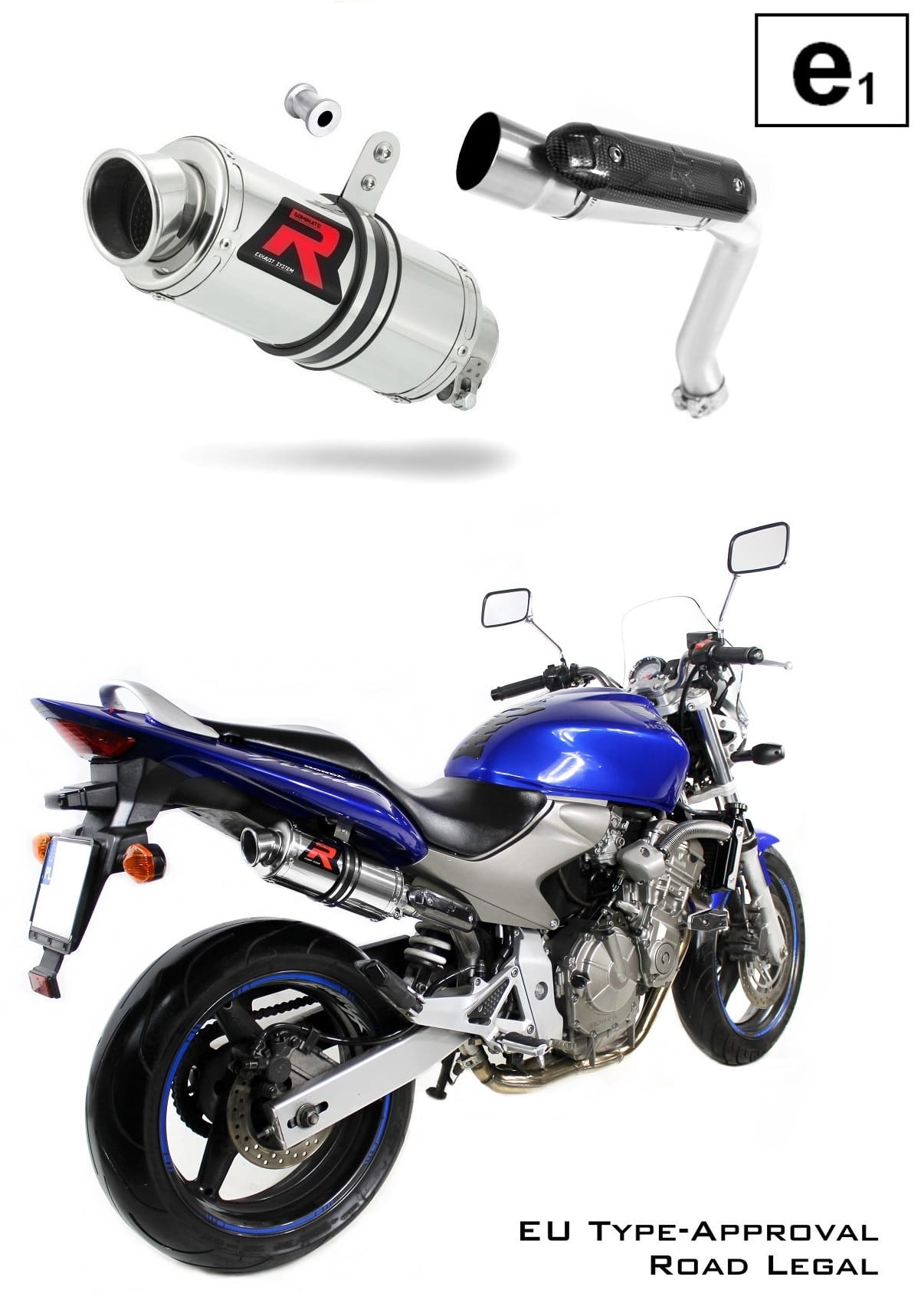 CB 600F HORNET EU Approved Exhaust Silencer GP 1 2003 - 2006 20 m.