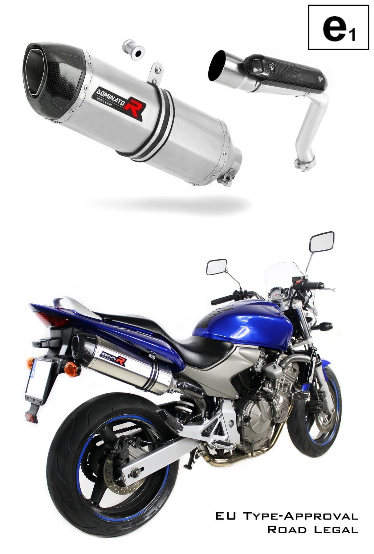 CB 600F HORNET EU Approved Exhaust Silencer HP1 2003 - 2006 20 m.
