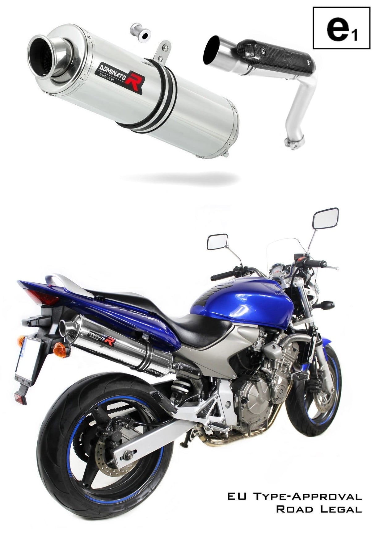 CB 600F HORNET EU Approved Exhaust Silencer ROUND 2003 - 2006 20 m.