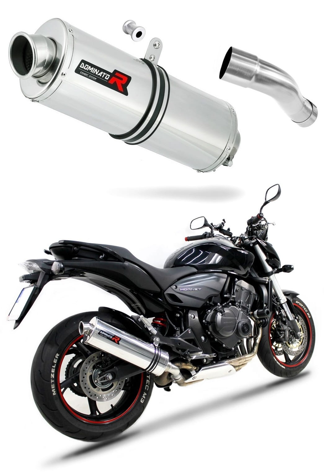 Honda CB 600F HORNET PC41 2007 - 2013 Exhaust Silencer Muffler OV + dB killer medium 20 m.