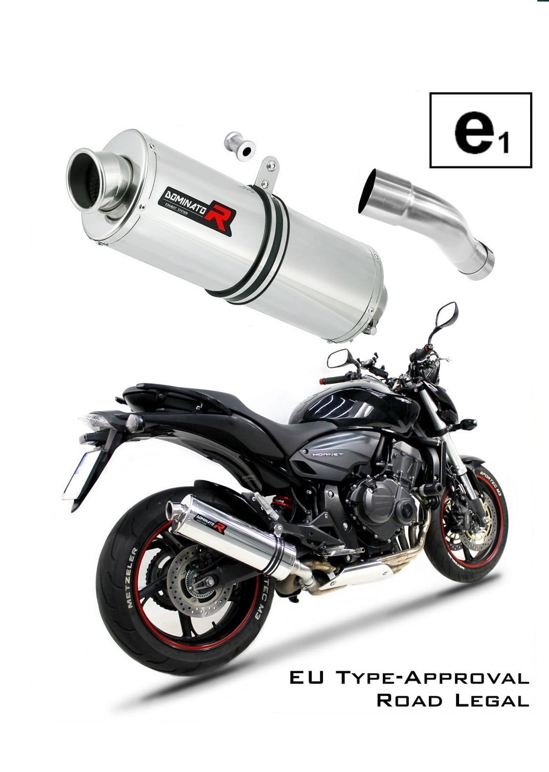CB 600F HORNET EU Approved Exhaust Silencer OVAL 2007 - 2013 20 m.