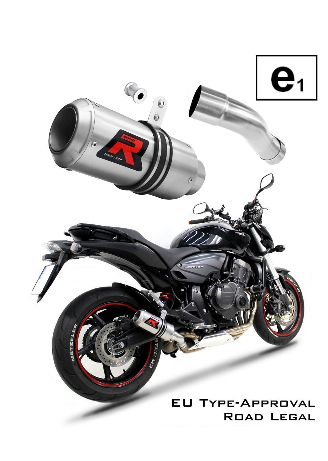 CB 600F HORNET EU Approved Exhaust Silencer GP 2007 - 2013 20 m.