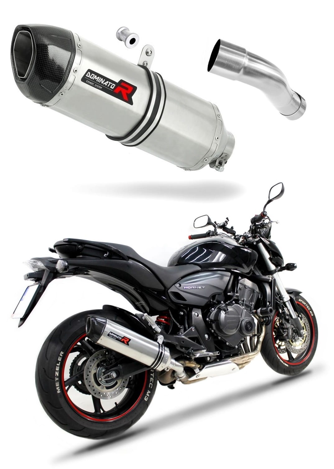 Honda CB 600F HORNET PC41 2007 - 2013 Exhaust Silencer Muffler HP1 + dB killer medium 20 m.