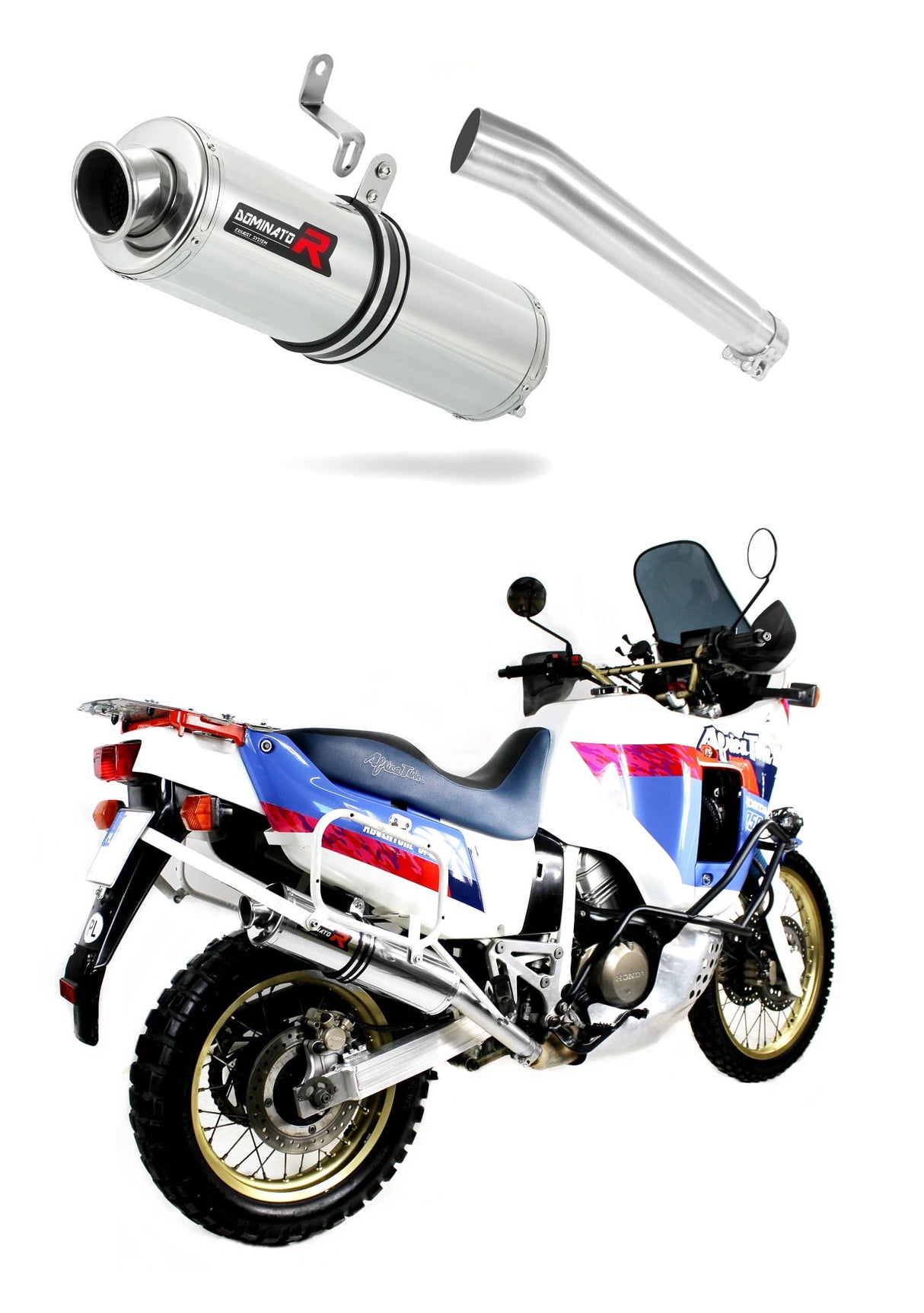 Honda XRV 750 AFRICA TWIN RD04 1990 - 1992 Exhaust Silencer Muffler ST + dB killer medium 19 m.