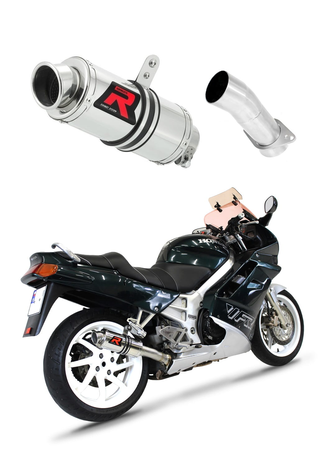 Honda VFR 750 1990 - 1992 Exhaust Silencer Muffler GP1 + dB killer medium 19 m.