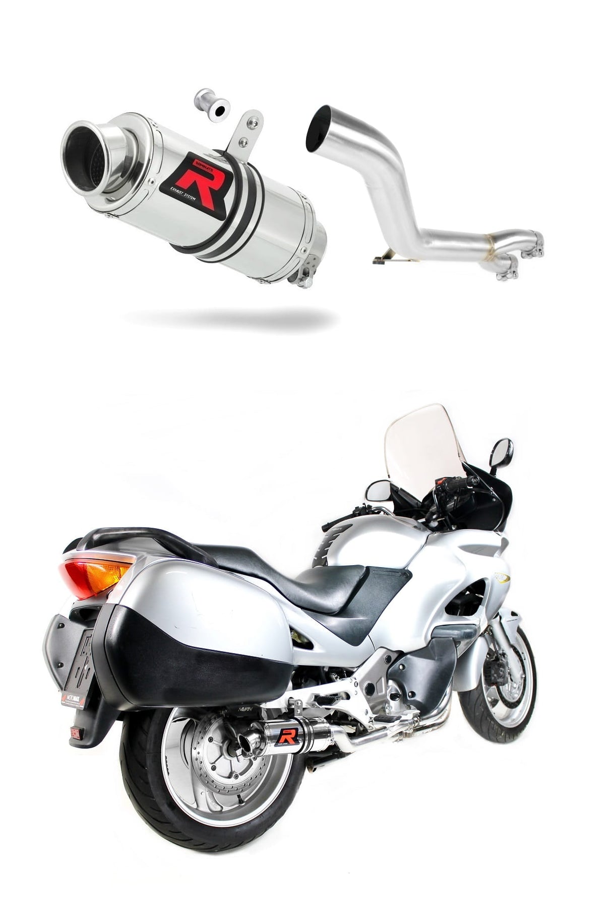 Honda NT 650 V DEAUVILLE RC47 1998 - 2005 Exhaust Silencer Muffler GP1 + dB killer medium 19 m.