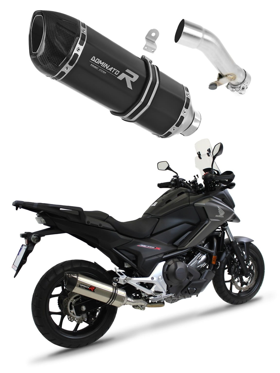Honda NC 700 / 750 S 2012 - 2020 Exhaust Silencer Muffler HP1 BLACK + dB killer medium 20 m.