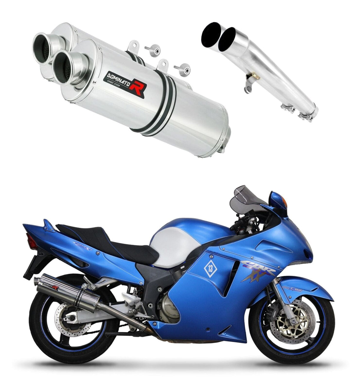 Honda CBR 1100 XX 1996 - 2006 Exhaust Silencer Muffler OV + dB killer medium 19 m.