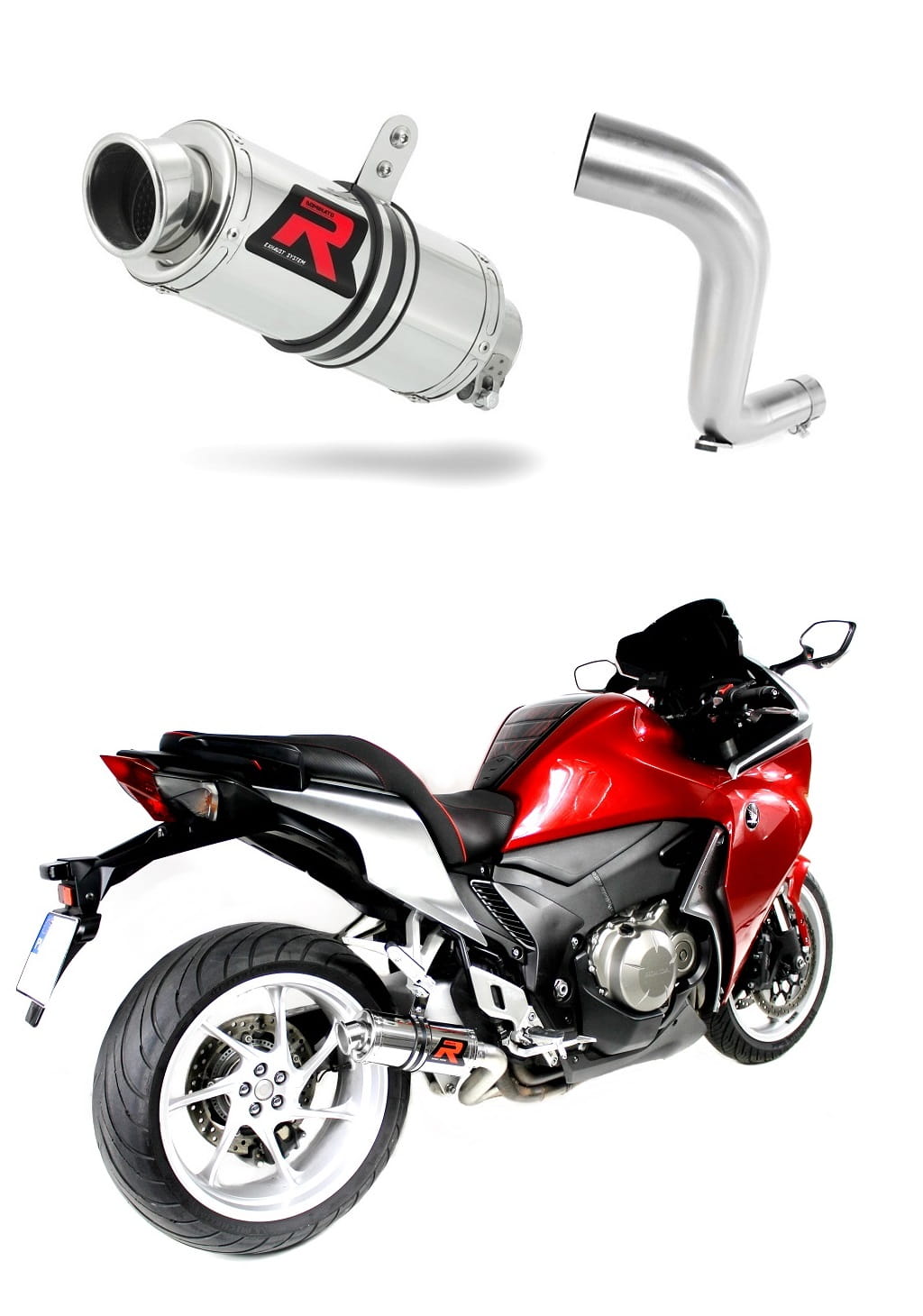 Honda VFR 1200 F 2010 - 2018 Exhaust Silencer Muffler GP1 + dB killer medium 20 m.