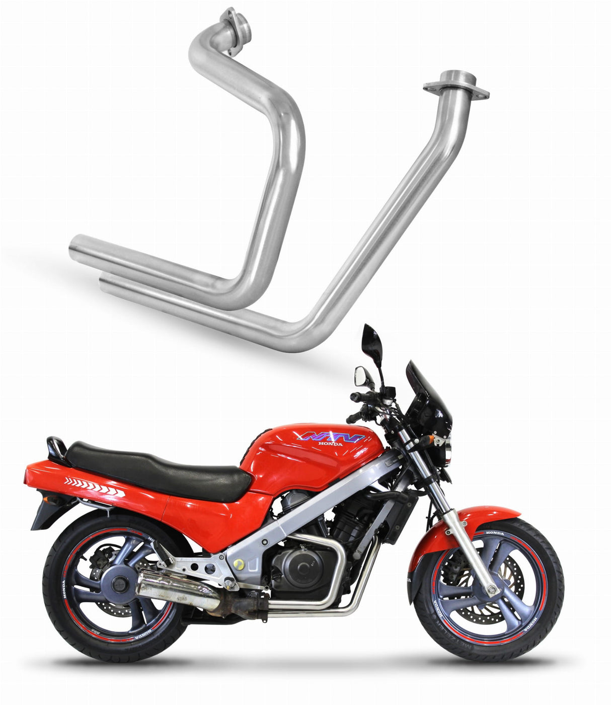 Dominator headers/collector for Honda NTV 650 REVERE RC33 Header pipe collector manifold 1988-1997