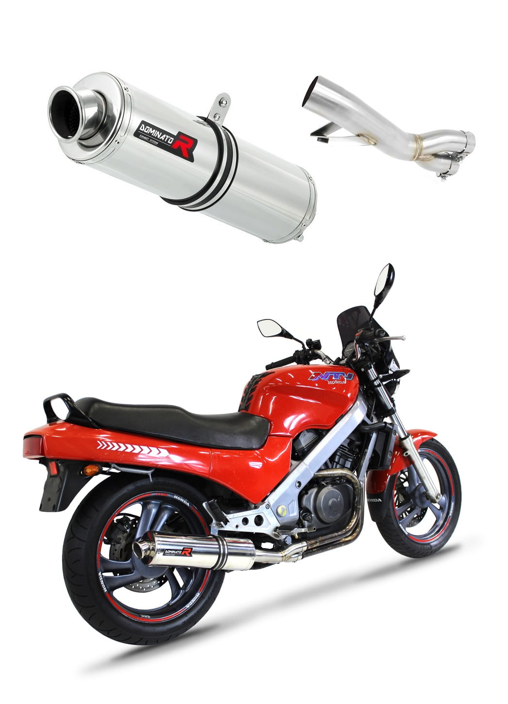 Honda NTV 650 REVERE 1988 - 1997 Exhaust Silencer Muffler ST + dB killer medium 19 m.