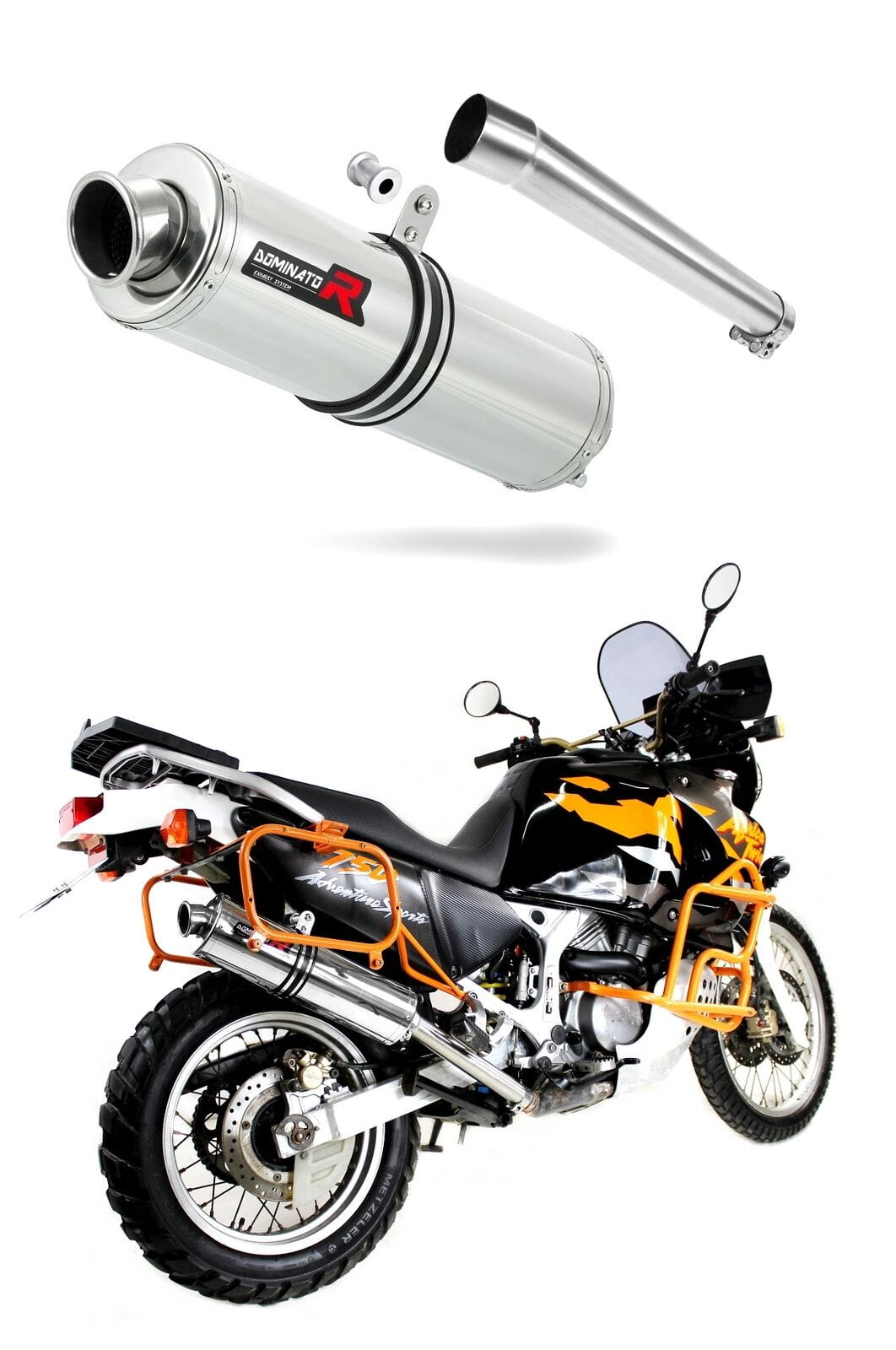 Honda XRV 750 AFRICA TWIN RD07A 1996 - 2003 Exhaust Silencer Muffler ST + dB killer medium 19 m.
