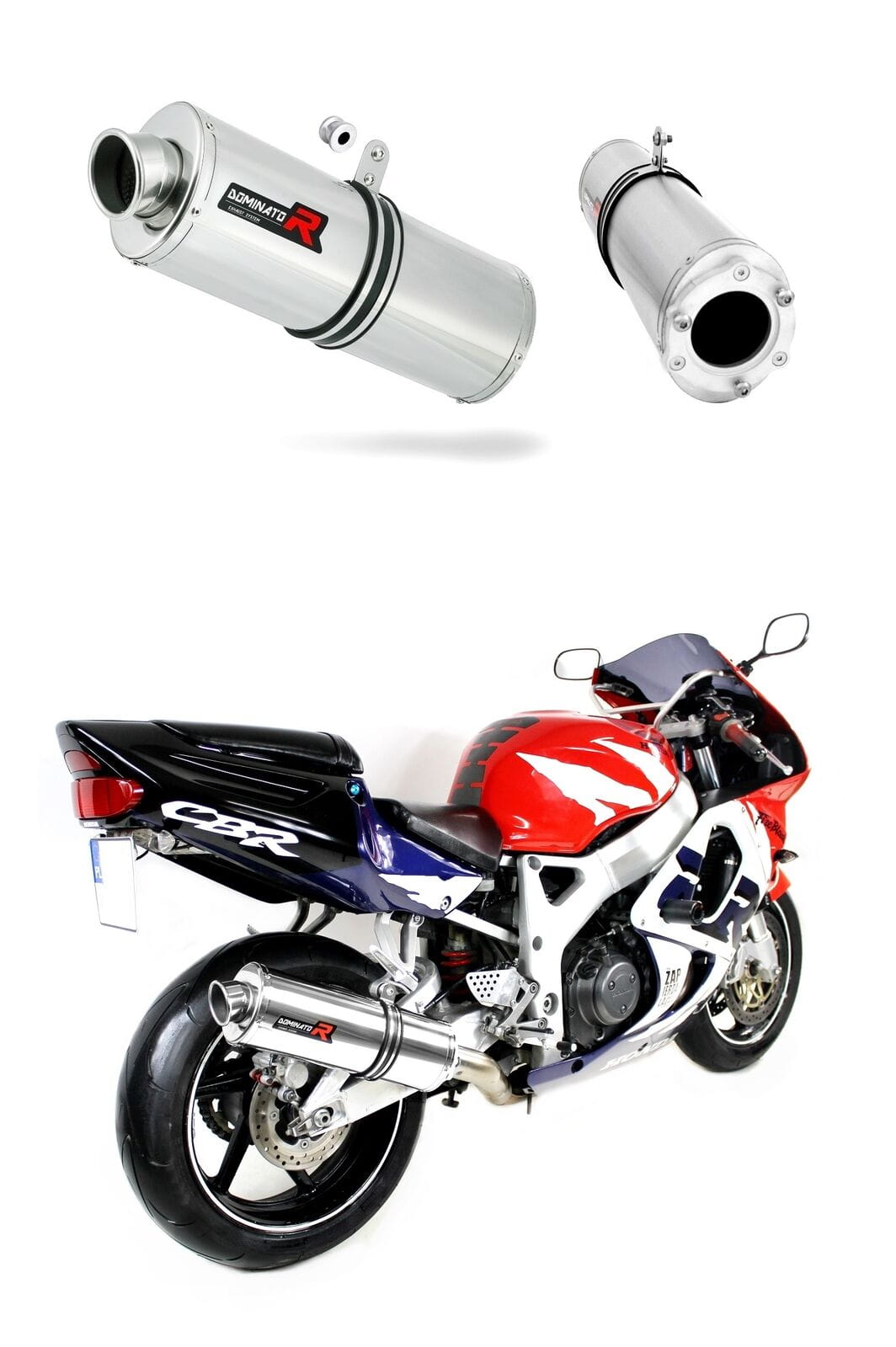 Honda CBR 900RR Fireblade SC33 1996 - 1999 Exhaust Silencer Muffler OV + dB killer medium 19 m.