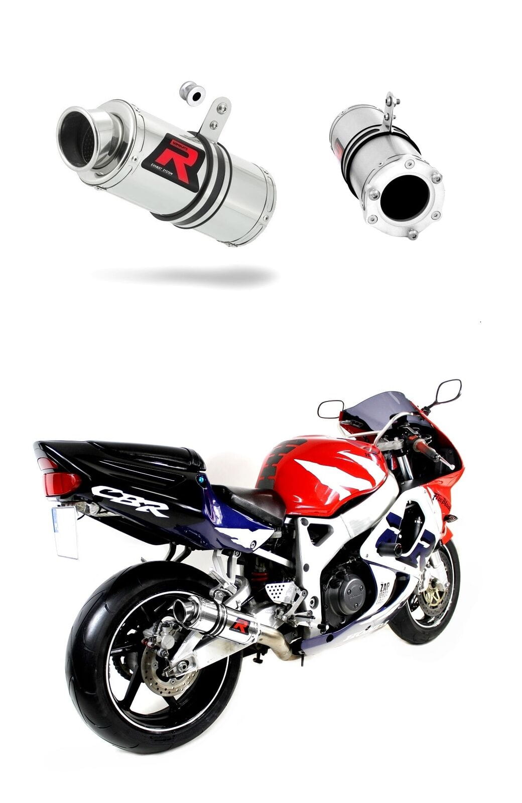 Honda CBR 900RR Fireblade SC33 1996 - 1999 Exhaust Silencer Muffler GP1 + dB killer medium 19 m.