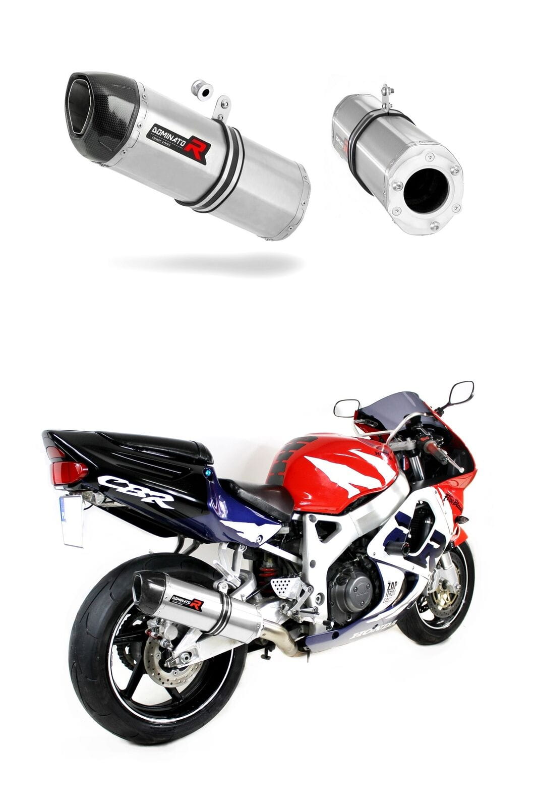 Honda CBR 900RR Fireblade SC33 1996 - 1999 Exhaust Silencer Muffler HP1 + dB killer medium 19 m.