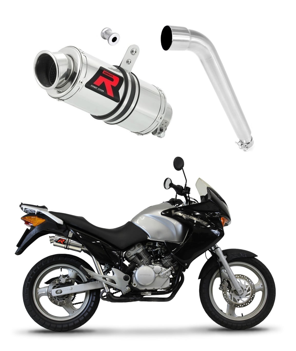 Honda XL 125 V VARADERO 2007 - 2012 Exhaust Silencer Muffler GP1 + dB killer medium 20 m.