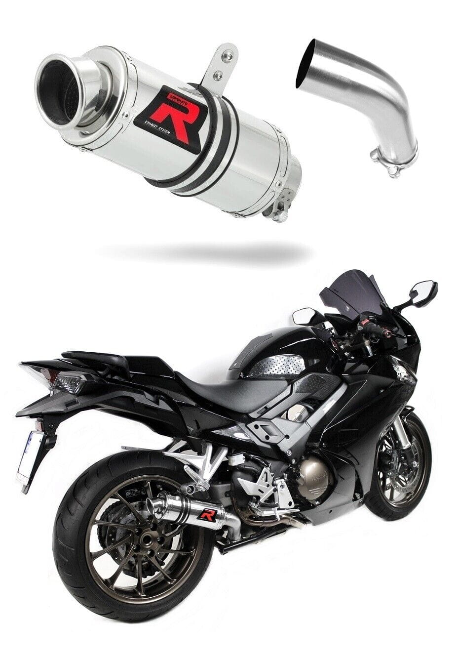Honda VFR 800 F 2014 - 2019 Exhaust Silencer Muffler GP1 + dB killer medium 20 m.