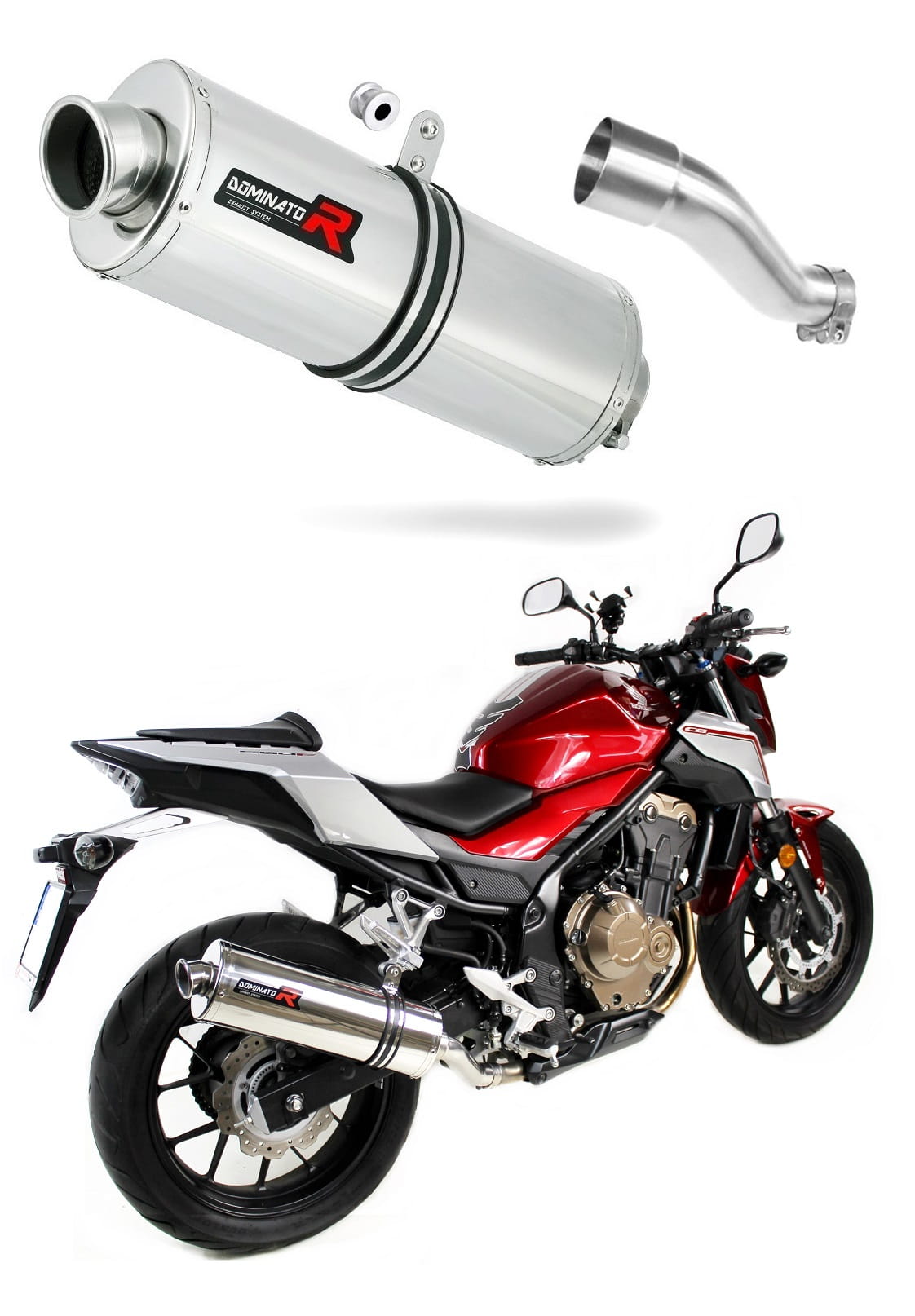 Honda CB 500 F 2016 - 2019 Exhaust Silencer Muffler OV + dB killer medium 20 m.
