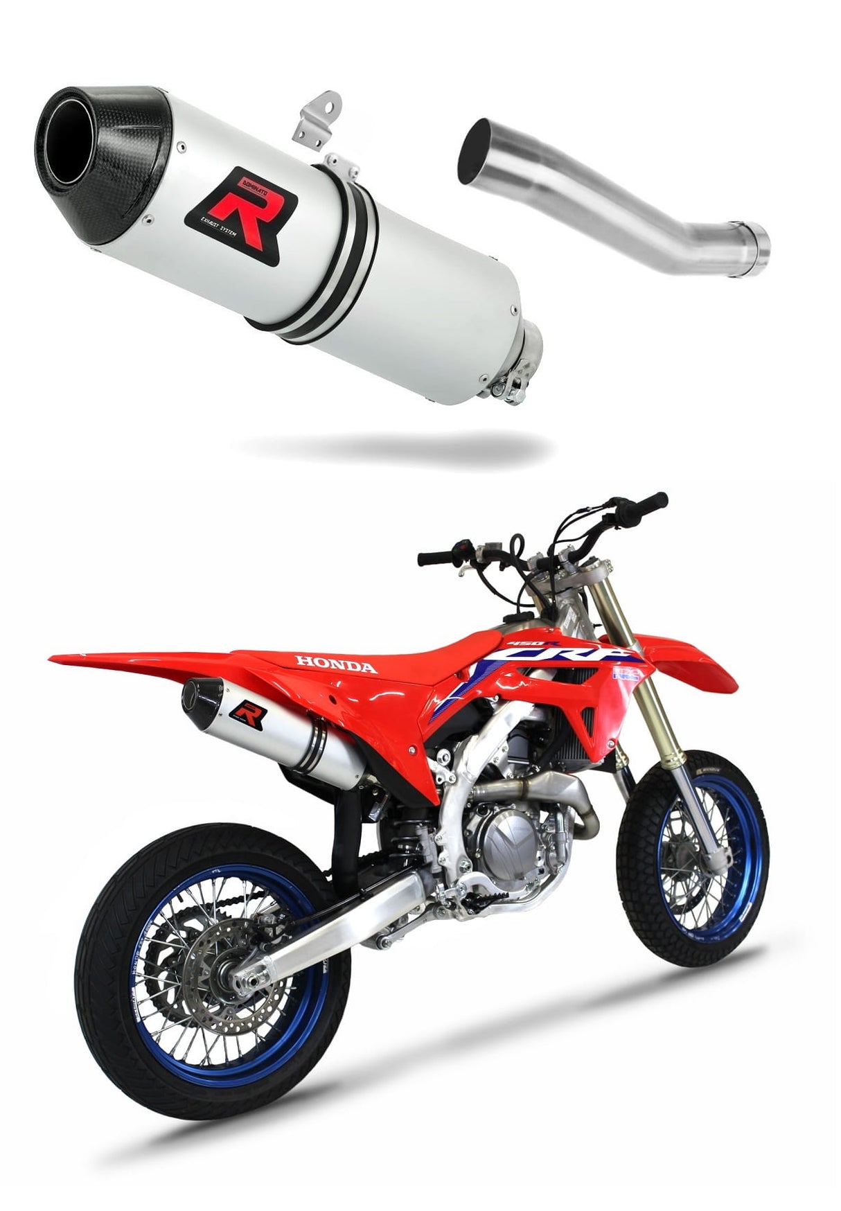 Honda CRF 450 R RX 2021 Exhaust Silencer Muffler MX2 + dB killer medium 20 m.